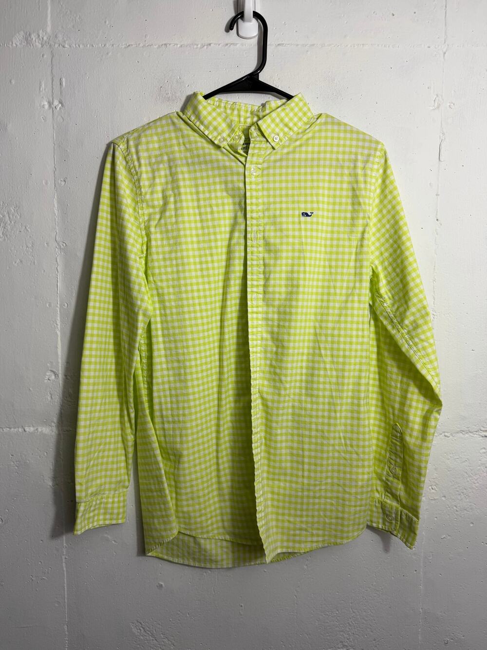 Vineyard Vines Boys on the go performance Neon Green XL Button Down Shirt